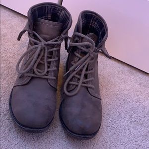 Brown cliff booties.